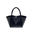 Korean Style All match Tote Ladies Mother Child Bag Simple Fashion Handbag Trendy Rivets Large Bag