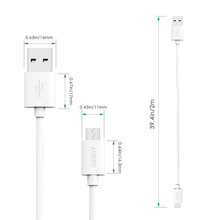 Aukey 6 6ft 2m Micro USB Cable Universal Quick Charge Cable Charging Adapter for Samsung galaxy