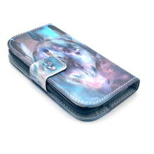 New Arrive Amazing Wolf Pattern Wallet Flip PU Leather Case for Samsung Galaxy S3 Mini i8190