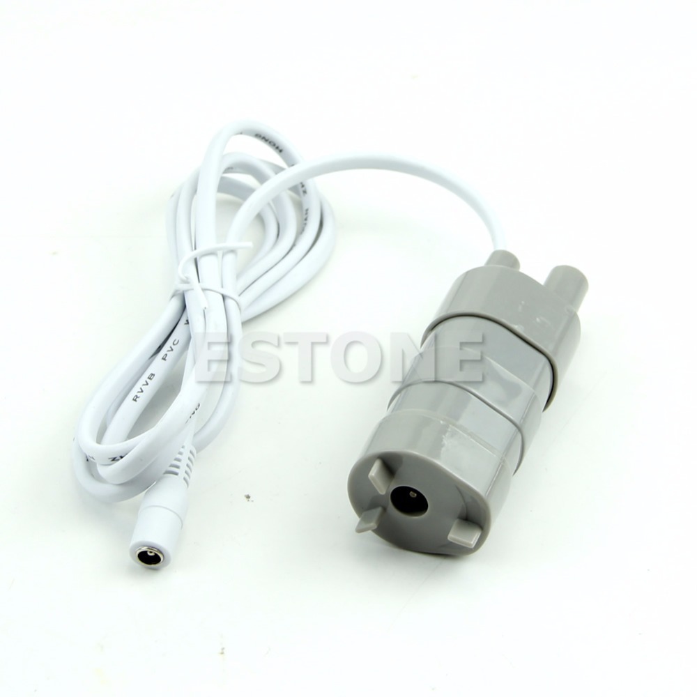 Free Shipping 1.2A DC 12V Micro Submersible Motor Water Pump 14L/Min 840L/H 5M 5.5×2.1 Female