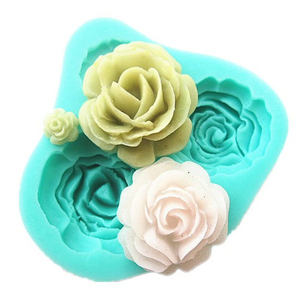 Гаджет  Cheap Promotional  1PCS 3D Rose Flowers shape Fondant Cake  Chocolate Soap Mold Mould silicone baking forms  cooking tools None Дом и Сад