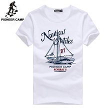Pioneer Camp 2016 fashion print t-shirt sailboat men t-shirt mens short sleeve t shirt fitness brand clothing tshirt homme thin