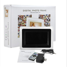 CE Certificated 7Inch TFT LCD Digital Photo Movies Frame Wide Screen Desktop W LED Light Flash
