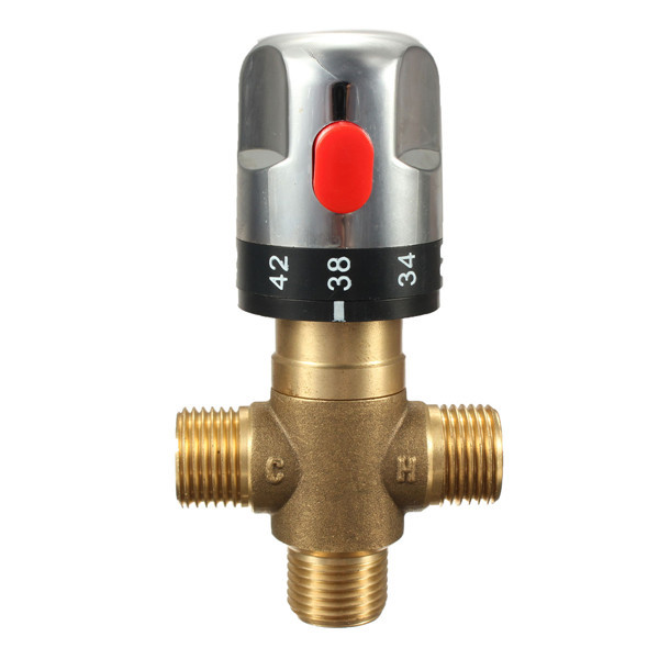 Brand New Newest Retail - Brass Thermostatic Mixing Valve, Pipe Thermostat Valve, Control the Mixing Water Temperature