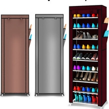 10 TIER CANVAS FABRIC SHOES RACK