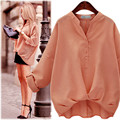 2016 Fashion New Arrival Blouse Shirt Women Loose Long Sleeve Cool Summer Casual Shirts Female Lady