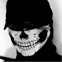 Men Women Fashion Skull Design Multi Function Halloween Ski Sport Motorcycle Biker Scarf Half Face Mask Sport Headband