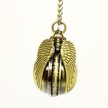 Fashion Woman Lady Wings Harry Potter Antique Steampunk Pocket Watch Relogio De Bolso