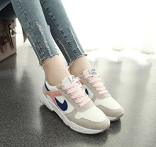 Korean Style Women Shoes Height increasing Women Sneakers Mixed Colors Wedge Sneakers For Women Sport Shoes