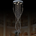VALLKIN Luxury Round Crystal Chandelier Lighting Newest Simple Fashion Crystal Hanging Lamp Fixtures for Dining Room