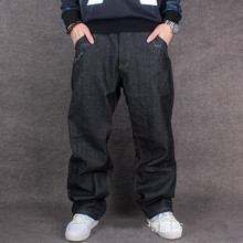 2016 Men Hip Hop Baggy Jeans For Street Dancing & Skateboard Loose Fit High Quality With Embroidery Plus Size 30 To 46 Hot Sale