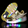 11 Styles Children Shoes With Wing Fashion LED Lighted Boys Girls Roller Skates Female and Male
