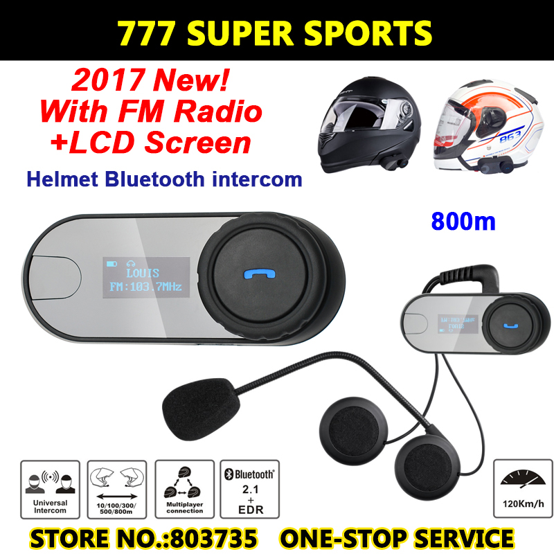 LCD Screen Motorcycle Bluetooth Intercom FM Function Hi-Fi Speaker BT Bluetooth Interphone Helmet Headset LCD Screen Motorcycle Bluetooth Intercom FM Function Hi-Fi Speaker BT Bluetooth Interphone Helmet Headset