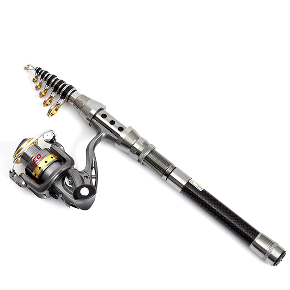 2021 1.5M Fishing Rod Short Mini Fish Hand Carbon Fiber Pole Portable