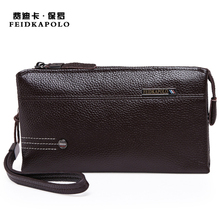 New listing large capacity leather Clutch Wallet bag genuine business man bag Free shipping