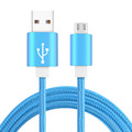 1M micro usb Charging Metal Nylon Braided Micro USB Cable for Samsung Xiaomi Meizu Huawei