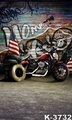 estudio fotografico Digital Backgrounds Cloth 5X7ft Motorcycle Props Vintage Photo Backdrops Flooring Stand On