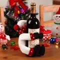 Hot Sale Christmas Snowman Wine Hold Towels Hold Bottles Covers Gift Santa Claus Christmas Decoration