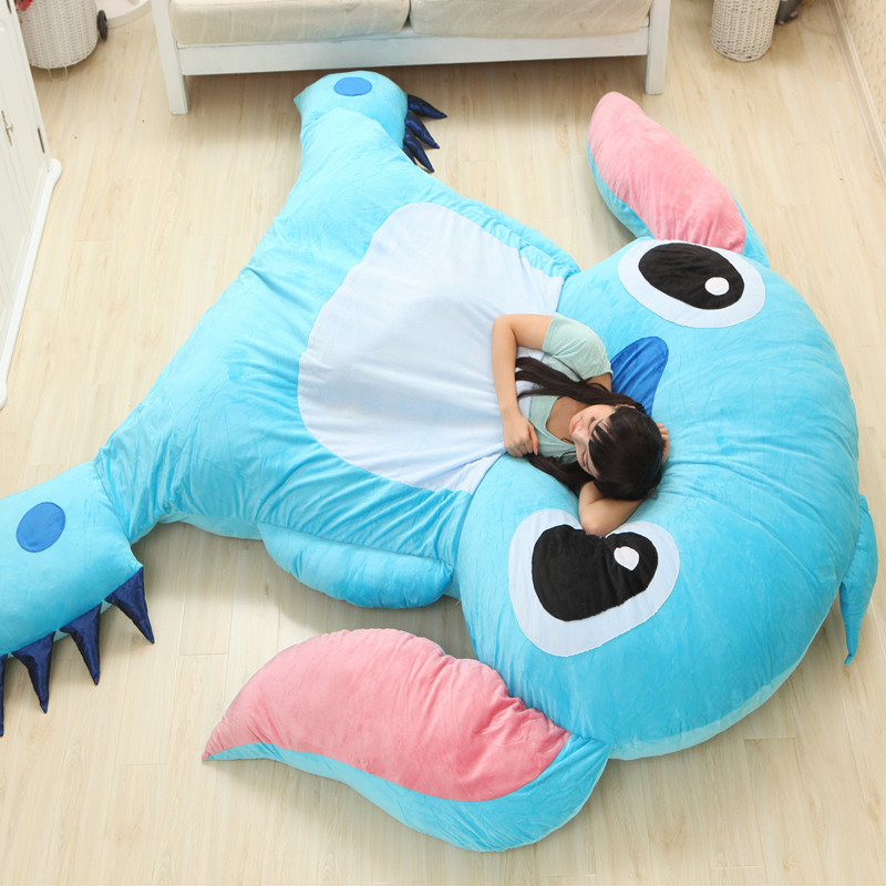 stitch plush pillow bed