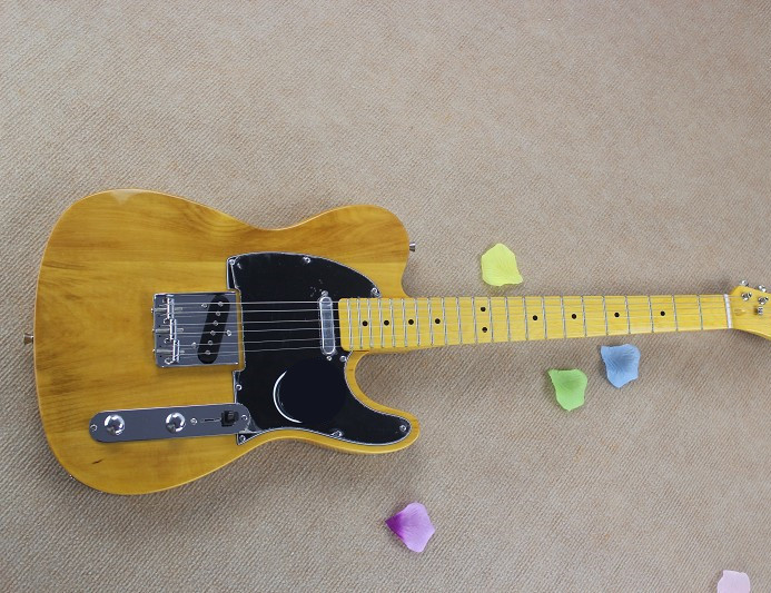 Hot Sale Tele Signature Maple fingerboard wood Light yellow Electric