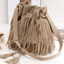 Women Faux Suede Fringe Tassel Shoulder Bag Handbags Messenger Bag New Arrival