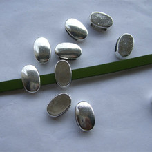 10 pcs Antique Silver Oval Shaped Slider ZInc Alloy Spacers For 8.5*2mm Flat Leather Cord Fittings