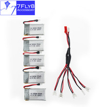 syma x5c rc lipo battery 3.7v 850mah 5pcs and charger cable for syma x5 x5sw x5sc cx30 cx-30 w drone Helicopter parts