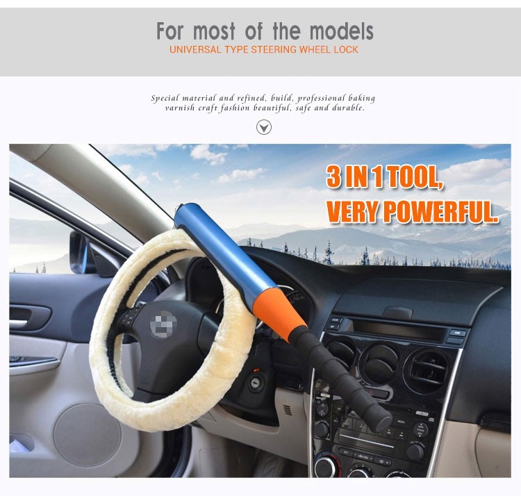 1x 586cm Diameter Car Anti-theft Steering Wheel Lock Window Escape Survival tool & Self Defense Baseball Stick free shipping (8)