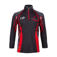 2016 New daiwa fishing shirt outdoor sportswear Hiking fishing sun protection jersey fishing tackles Red white sports apparel