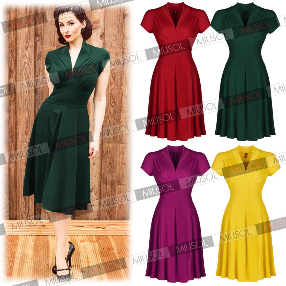 2015 sexy new High Fashion Women Ladies Summer Beach Casual Vintage Style Flared Evening Office Party Dresses Size SM-XXL 3188