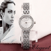 New 2016 Fashion Casual Clock Silver Bracelet Watch Women Rhinestone Watches Women s elegant Quartz Wrist