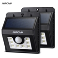 Mpow MSL6 2 Packs Weatherproof Solar Light 8 LED Lamp Security Motion Sensor Light Garden Lamp