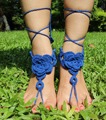 2016 New Anklet Crochet Rose Barefoot Sandals Beach Pool Wear Bohemian Sexy Accessories Valentine Gift For