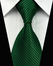 SNT0097 Men s Formal Suit Ties Business Casual Tie Striped Green Necktie Gift Set Tie Hanky