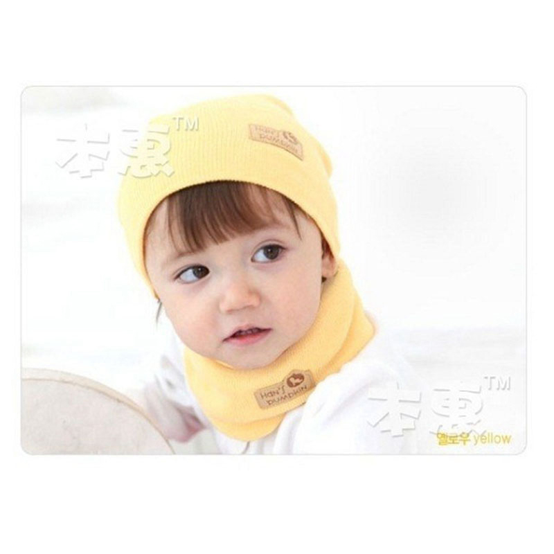 Kids Fashion Winter Cap Baby Girls Boys Hat Warm Hat Children Hat and Scarf set 1set