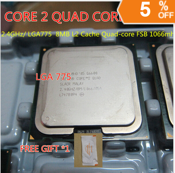 Original USED Q6600 CPU Core2 QUAD core 2 4GHz LGA775 8MB L2 Cache FSB 1066 MHZ