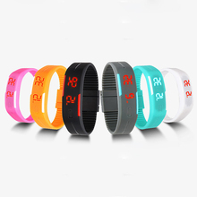 Men s Women s Silicone Red LED Sports Bracelet Touch Watch Digital Wrist Watch 4SZC