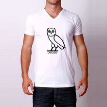 New Promotion Drake Owl T Shirts Mens Hip Hop Casual Man Clothing Cotton T-Shirt Short Sleeve V Neck Tops Tshirt S-XXL