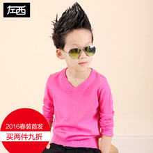 Children’s clothing male child spring sweater child basic shirt sweater bakham 2016 child