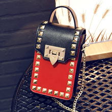 In 2016 the new single women shoulder bag inclined shoulder bag handbag fashion chain bag leather PU fabric black white red