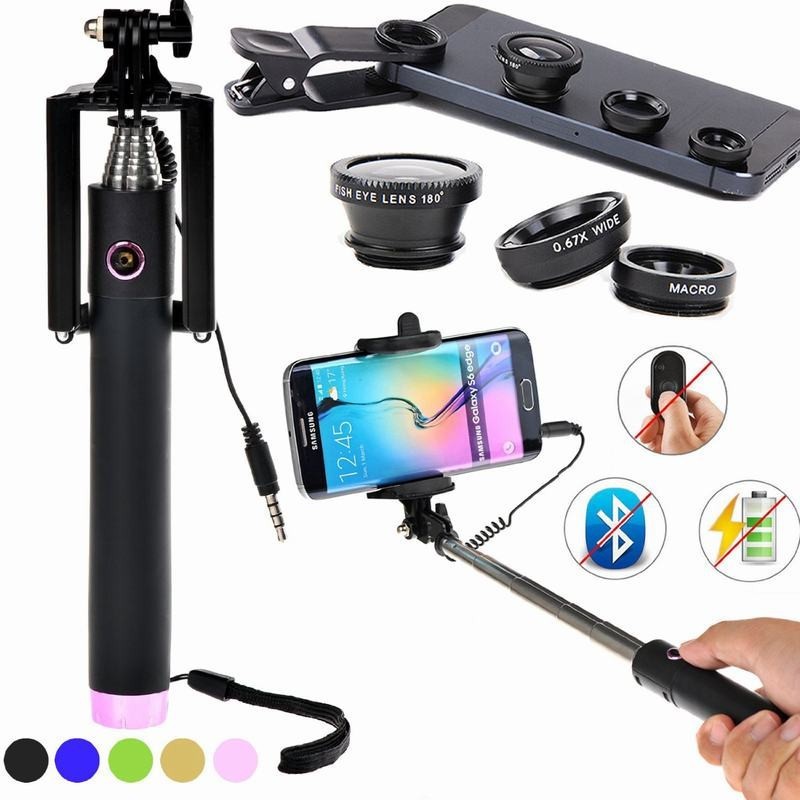 New-4in1-Macro-Lens-Mobile-Camera-Lens-Fish-Eye-Fisheye-with-Wired-Selfie-Stick-Pole-Monopod (3)