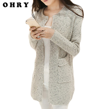 New Winter font b Women b font Casual Long Sleeve Knitted Cardigans 2016 Autumn Crochet Ladies