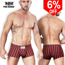 pink hero underwear cotton health gay bokserki men sexy boxer uomo sexy lingerie for men scrotum bulge enhancing 1241