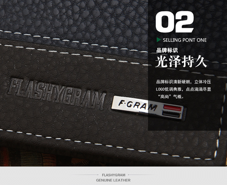 Hot 2015 New Designer brand business black leather Men wallets short purse card holder fashion carteira