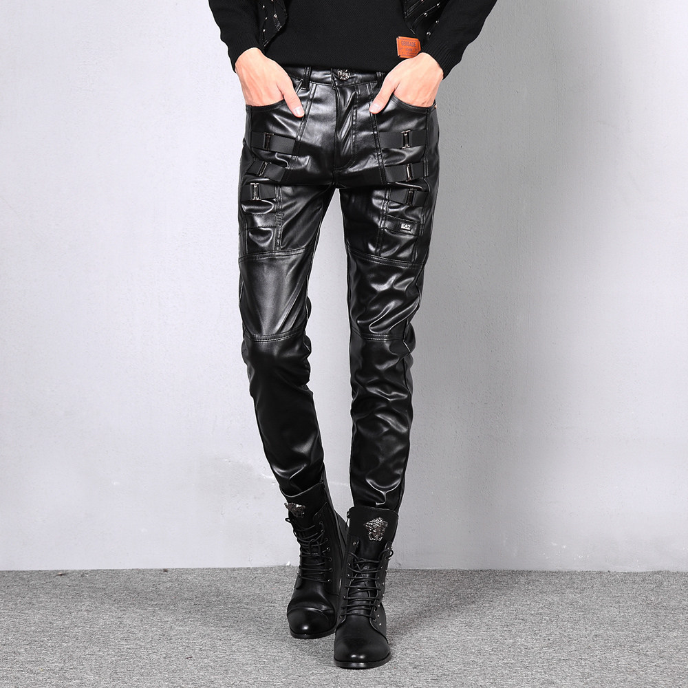 cargo leather pants