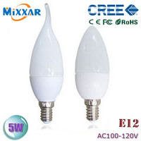 zk40 led blubs E12 5W 110v Candle Light bulb lamp LED spot Light Candle Light Bulb