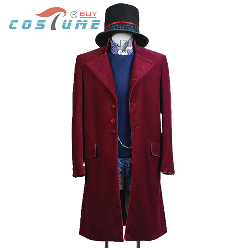 willy wonka red coat