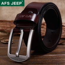 AFS JEEP Men’s leather belt youth outdoor leisure needle buckle leather belts men high quality