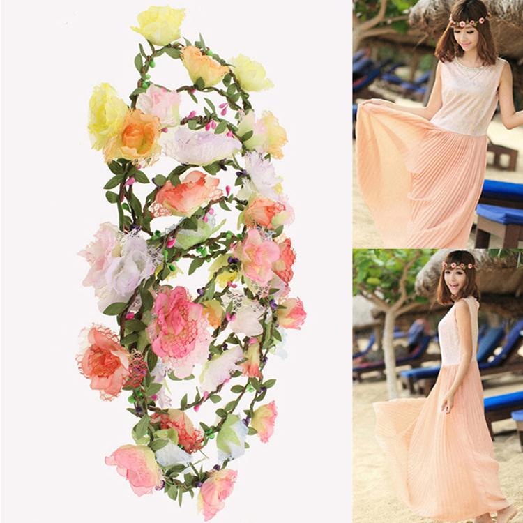 Fashion Bride Flower Hair Headdress Lace Flower He...