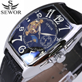 SEWOR Top Luxury Brand Rectangular Tourbillon Men Watches Automatic Mechanical watch Fashion Vintage Clock relogio masculino